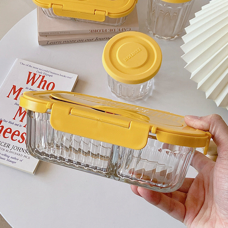 Borosilicate Vertical Stripe Glass Lunch Box – MEAL PREP TUBS