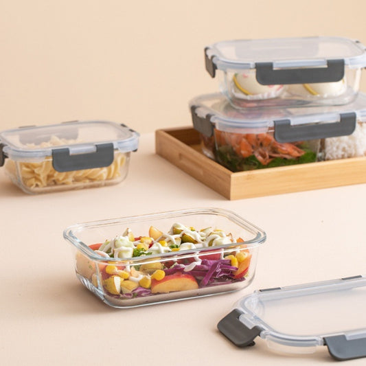 Heat Resistant Glass Lunch Box Suit – MEAL PREP TUBS